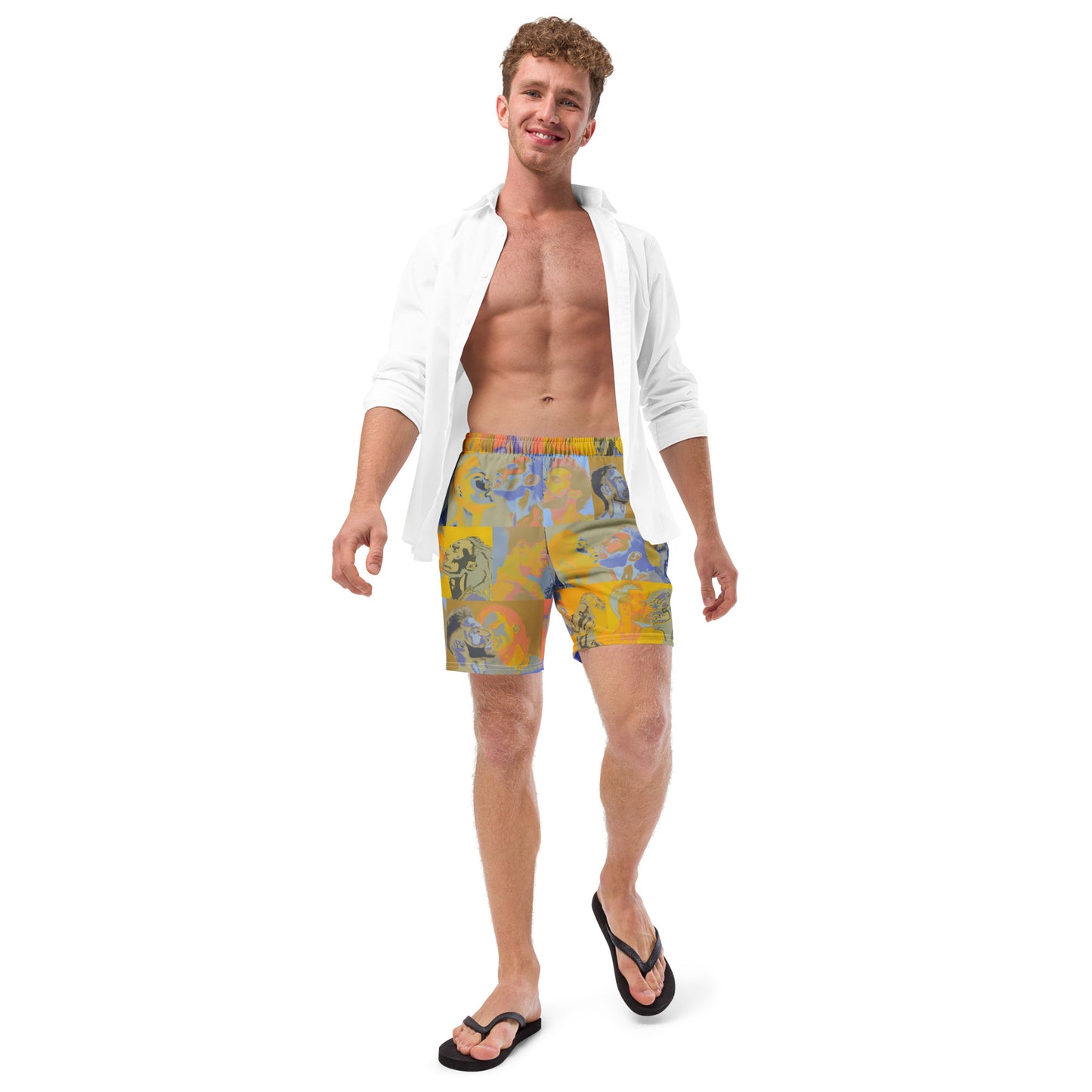 Tile Swim Trunks - Pines Party Sunrise