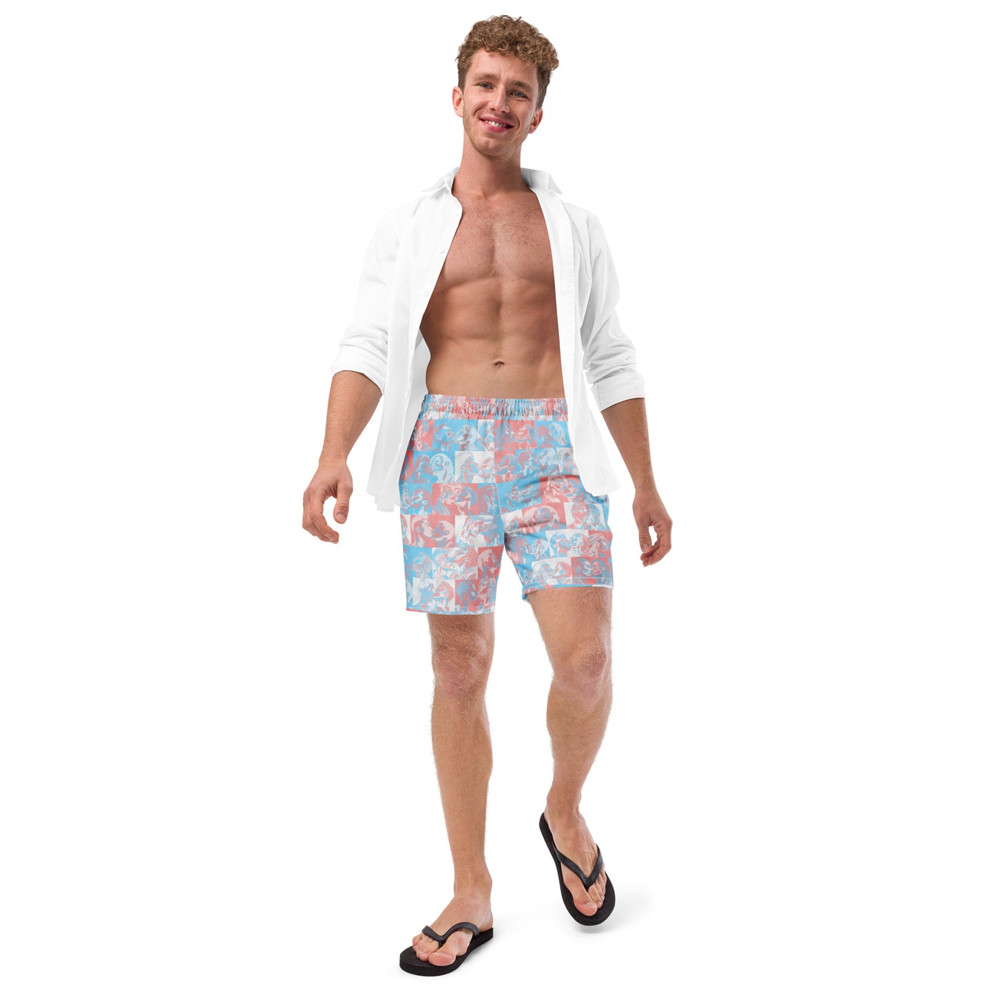 Tile Swim Trunks - Trans Pride