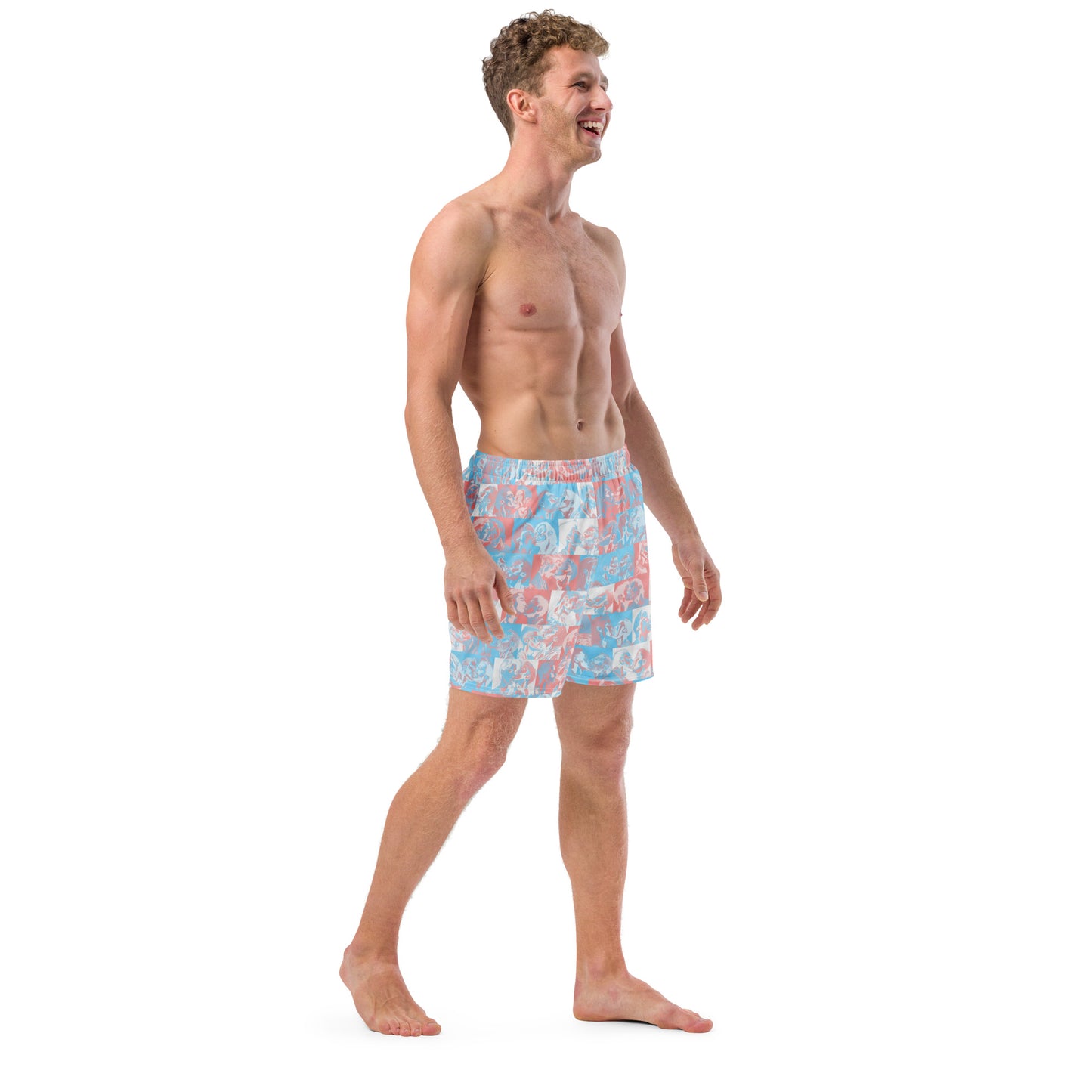 Tile Swim Trunks - Trans Pride