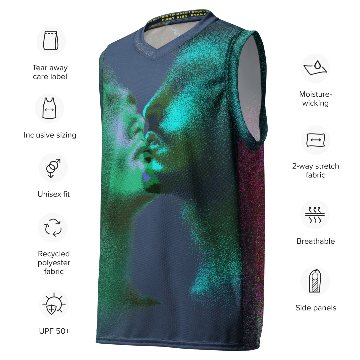 Disintegration Basketball Jersey Croppable Top
