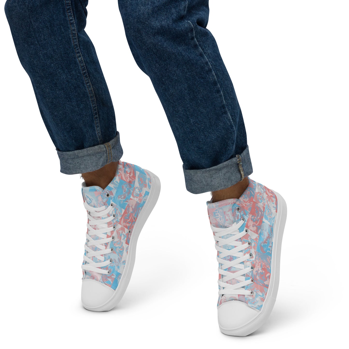 Tile High Tops - Trans Pride