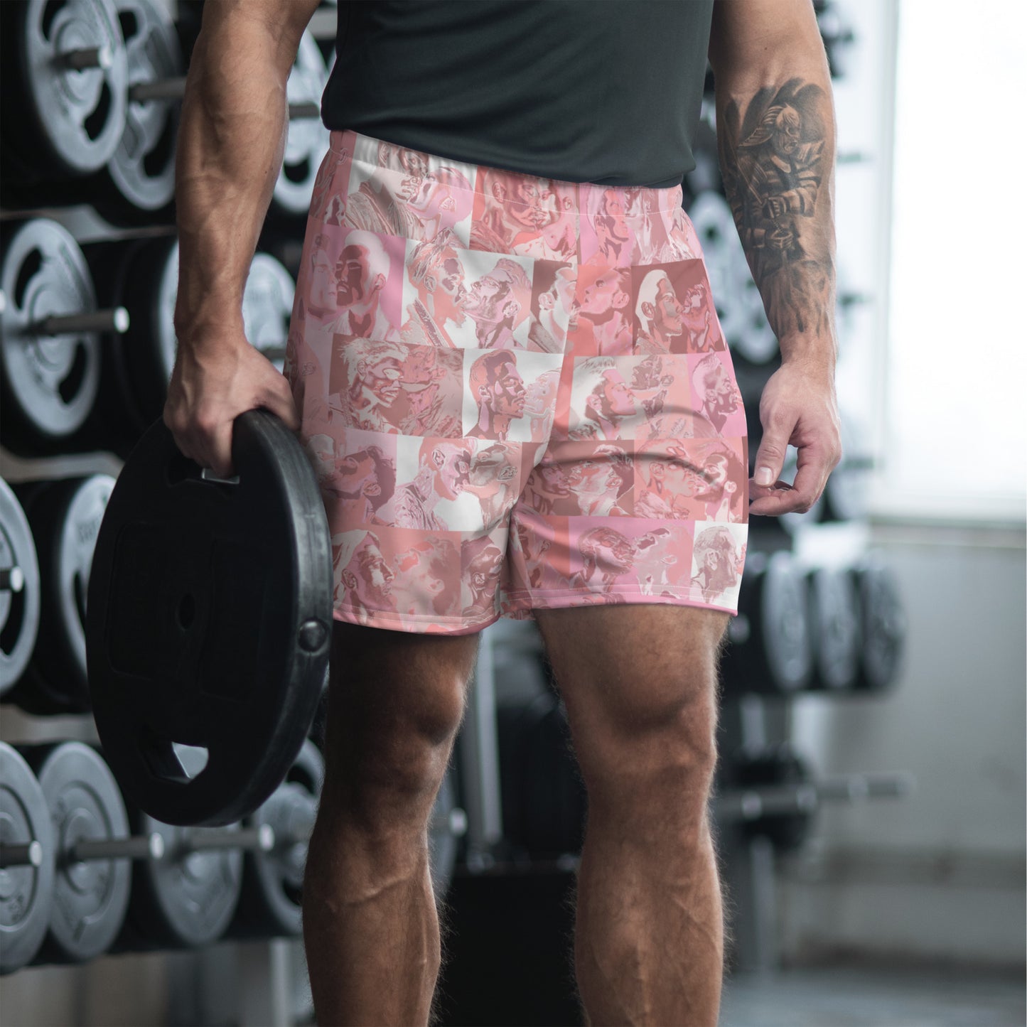 Tile Athletic Shorts - Pink