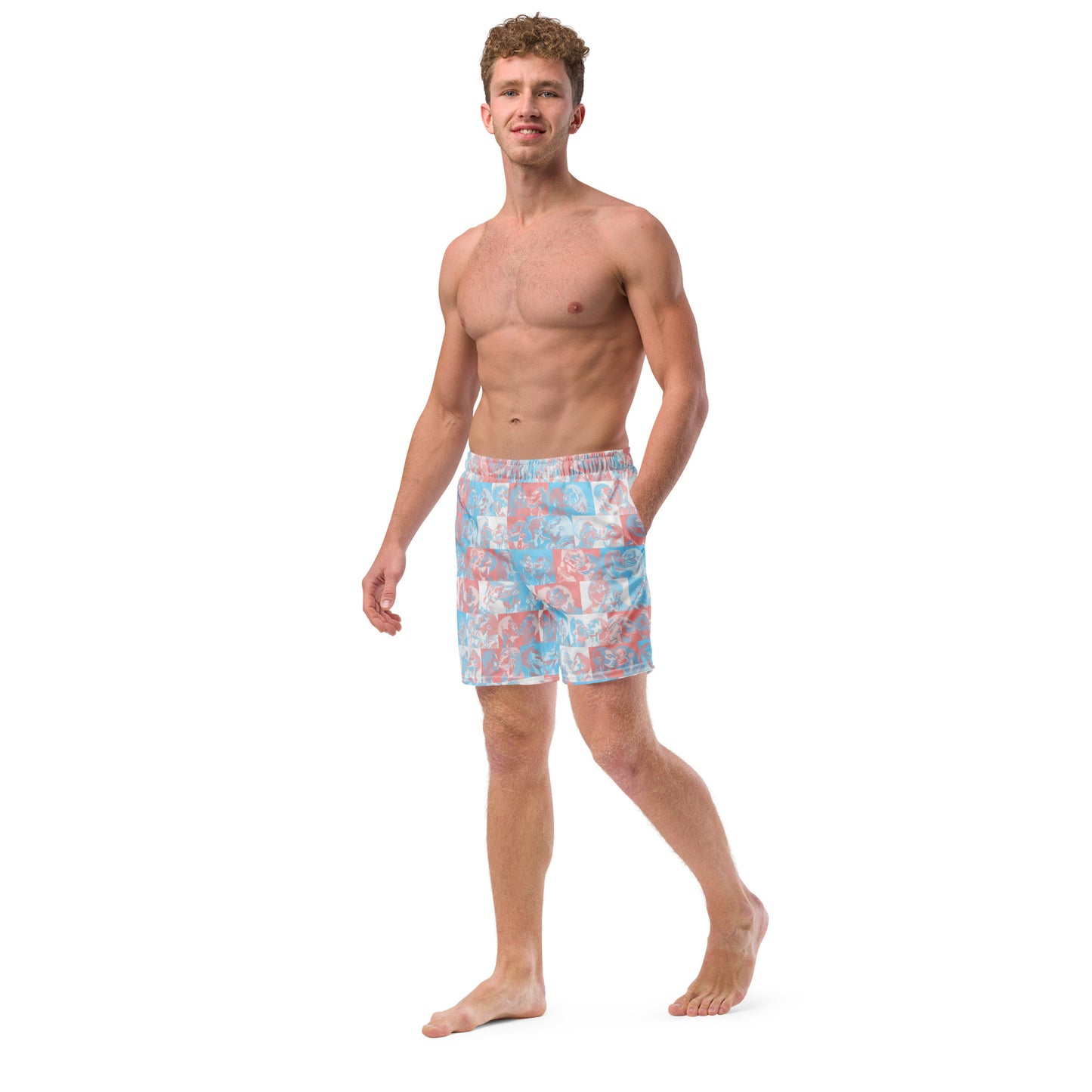 Tile Swim Trunks - Trans Pride