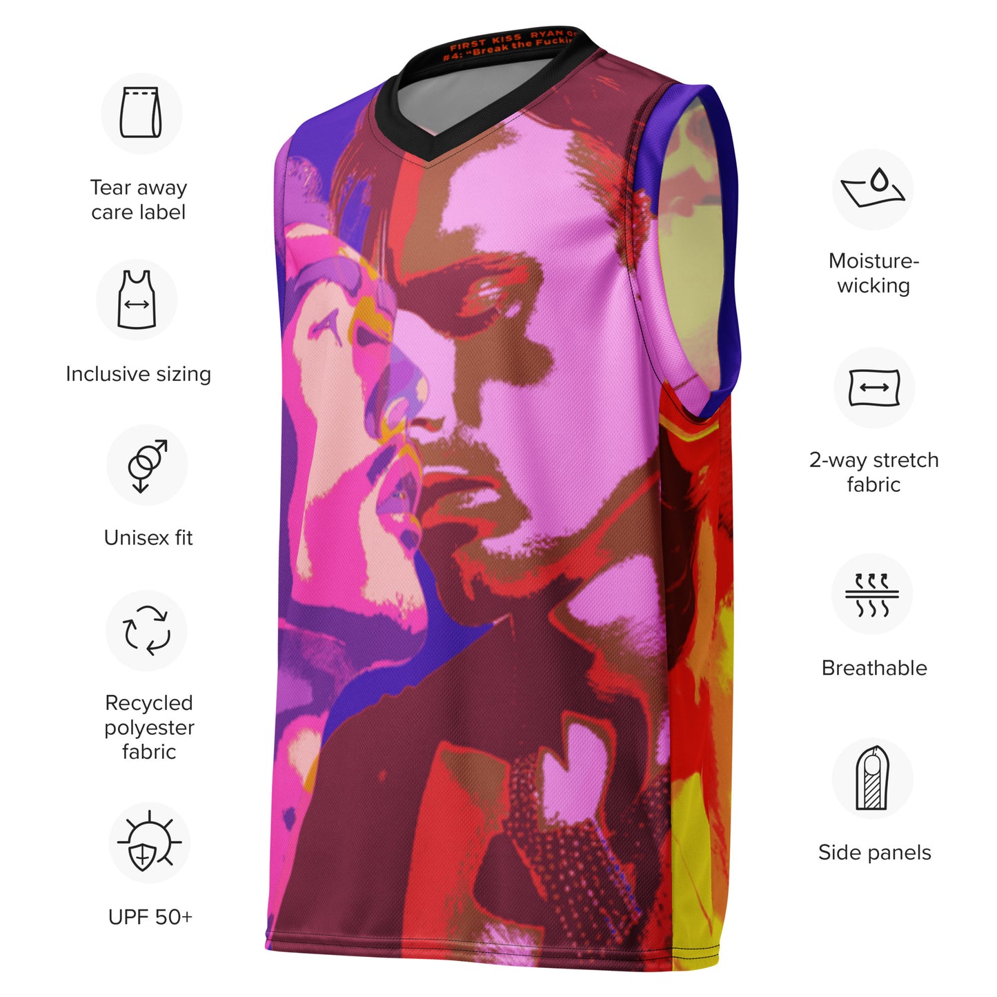 "Break the Fucking Rules" Basketball Jersey Crop Top
