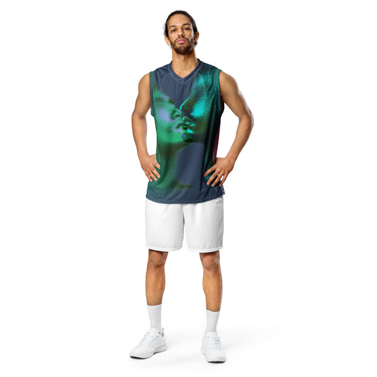 Disintegration Basketball Jersey Croppable Top